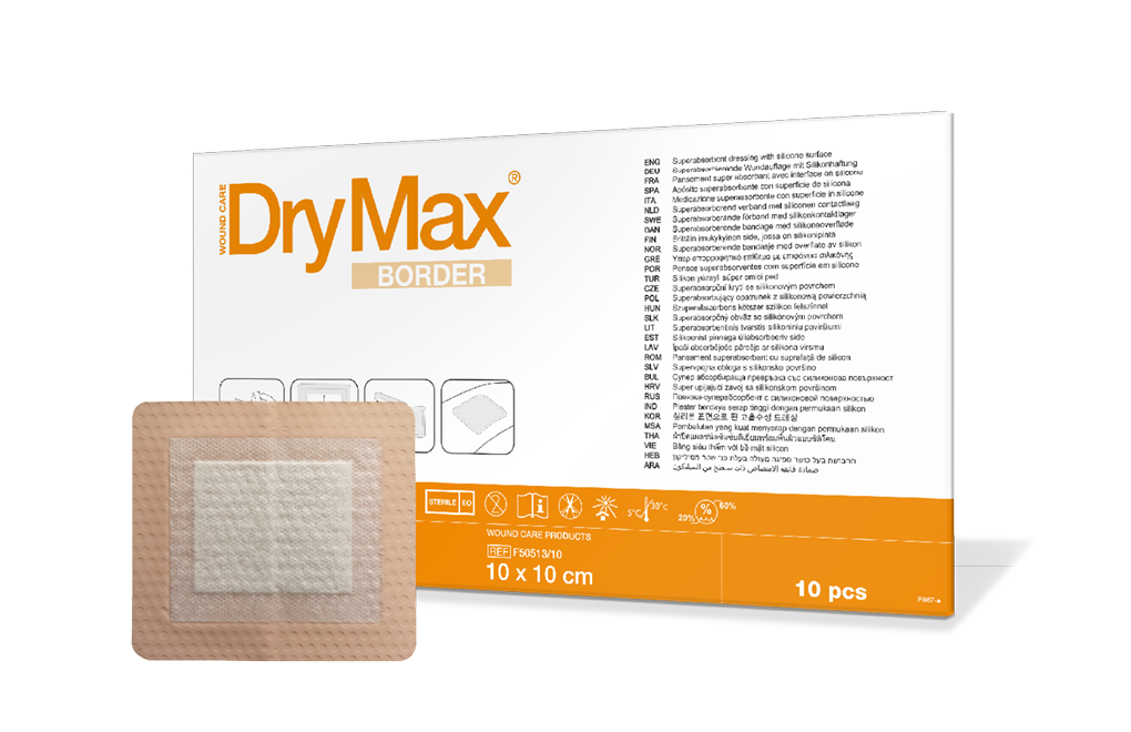 drymax border product wound healing dressing absorbest