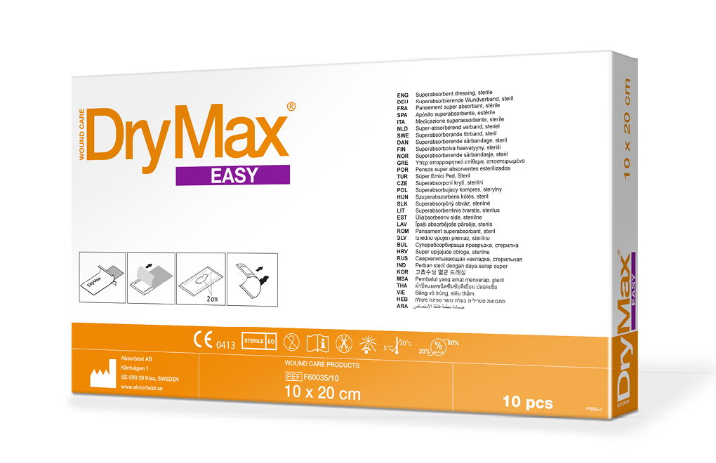 drymax easy product wound care dressing absorbest