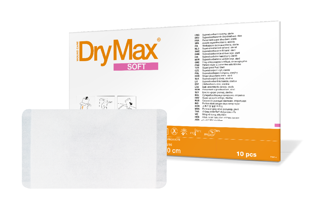 drymax soft dressing wound healing product absorbest